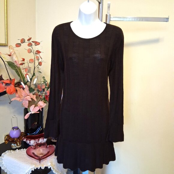 NWOT Eric Alexandre Unique Designed Stretchy Cardigan Knit Dress Size M - Picture 5 of 9